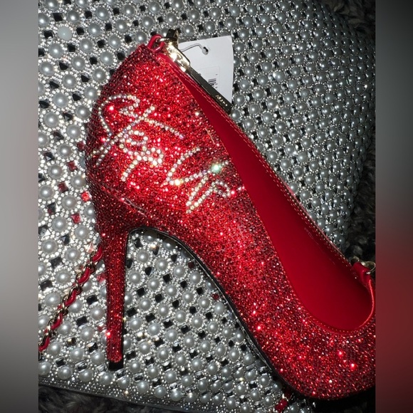 RARE NWT ALDO Tessyrazzle High Heel Rhinestone Crossbody Purse Shoulder Bag. - Picture 8 of 13